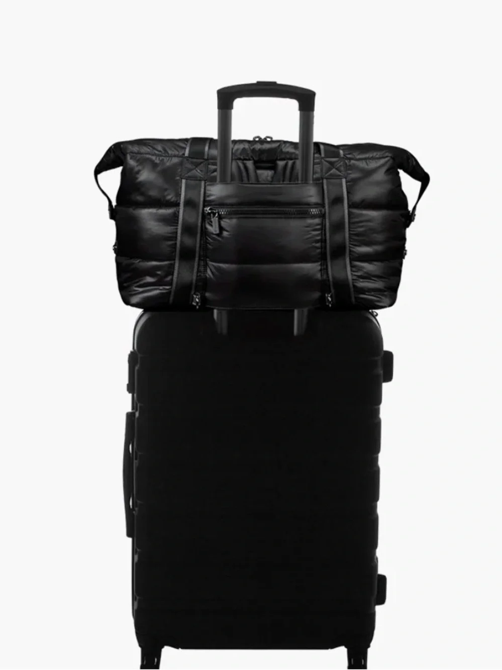 Oliver Thomas Black Quilted Travel Tote - Picture 5 of 10